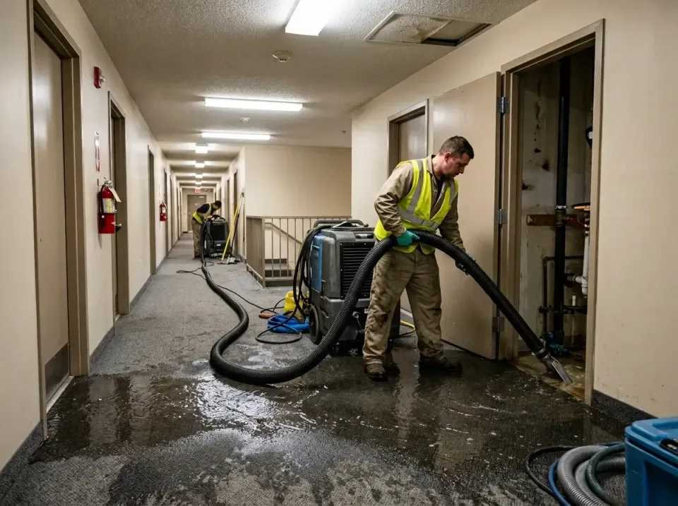 multi-unit-apartment-hallway-f-005 — frequently asked questions, Emergency Burst Pipe Water Extraction & Removal in La Blanc…
